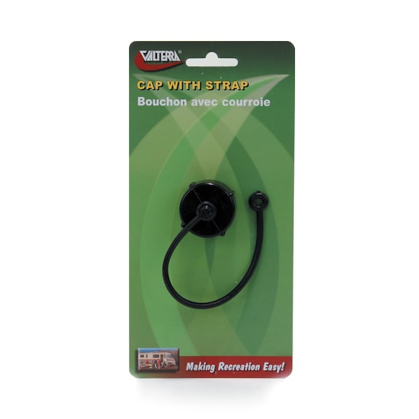 Valterra Valterra T1020-1DVP EZ Coupler Hose Cap with Strap - 3/4", Black T1020-1DVP - main